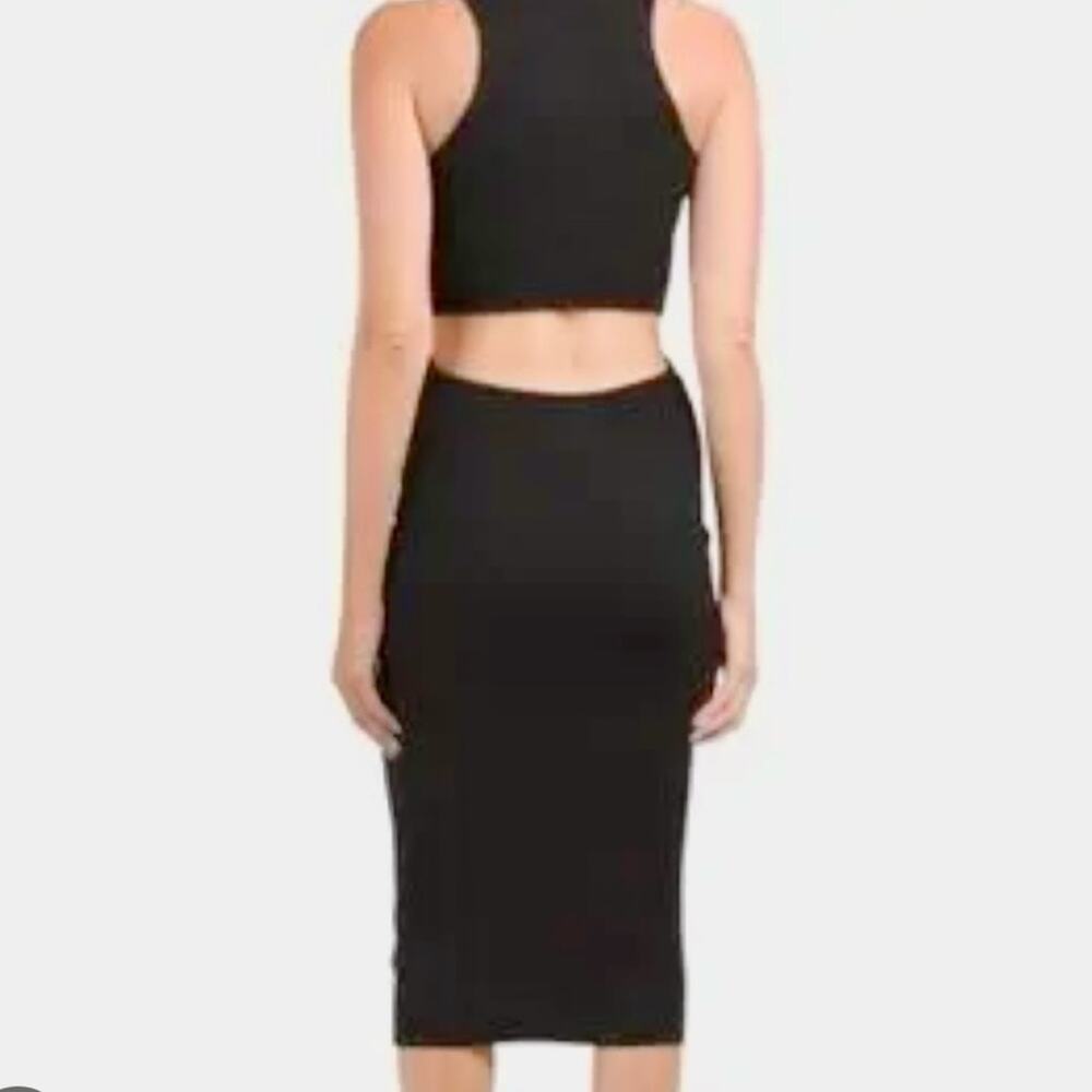 House of Harlow 1960 Black rib knit Cutout Midi Dress size small - Picture 2 of 11